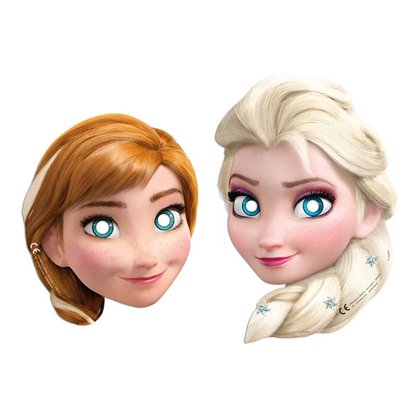 Frozen maskers Anna & Elsa 6 st.