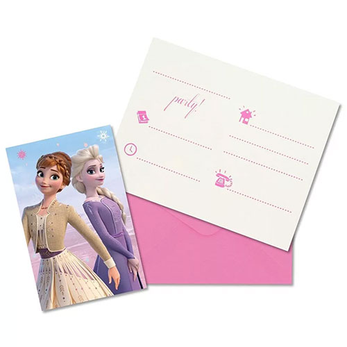 Frozen uitnodigingen met envelop